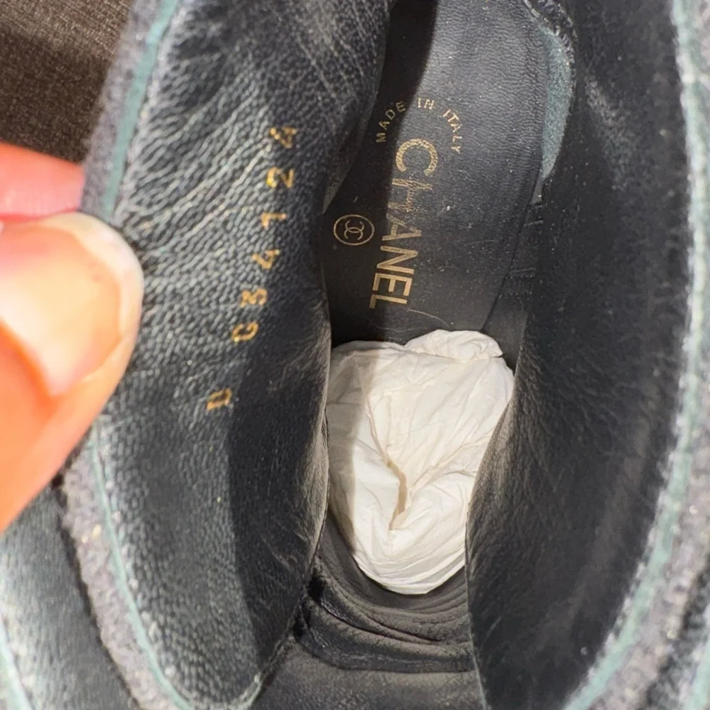 Classic Chanel CC Logo Cap Toe Boots”